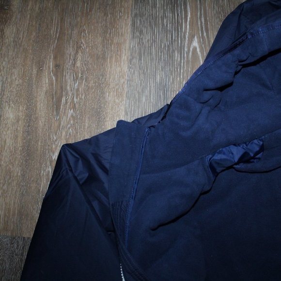 NWT NIKE MEN'S THERMA FULL ZIP WINTER HOODED JACKET NAVY BLUE - Picture 7 of 7